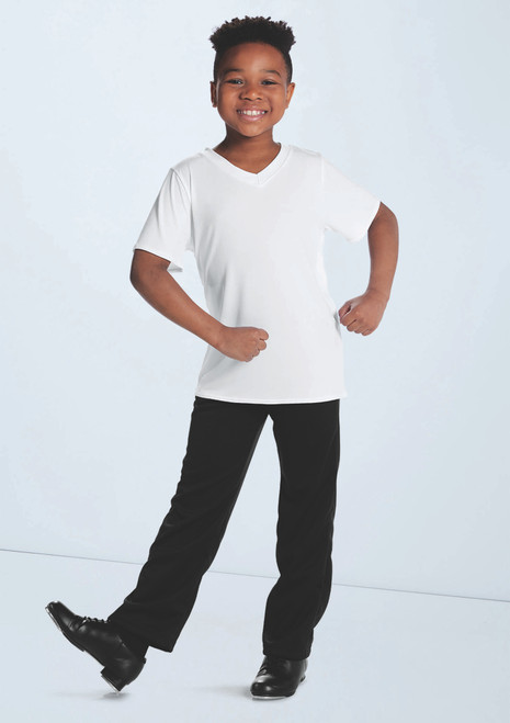 Weissman Boys V-Neck Shirt Blanc 9048 [Blanc]