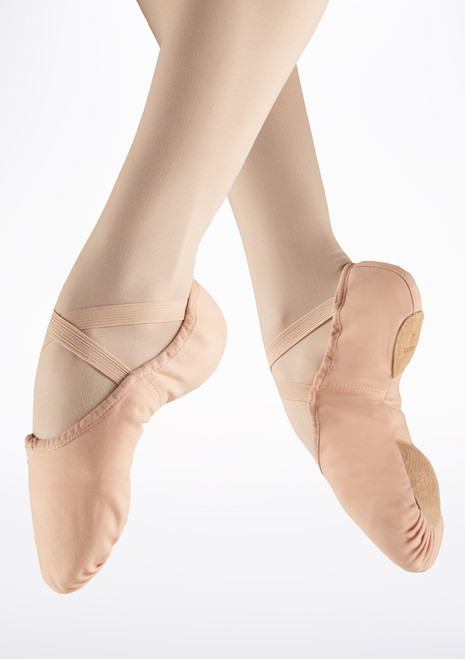 Demi Pointes en Toile Bloch S0277L - bi-semelle - Rose Rose Principal [Rose]