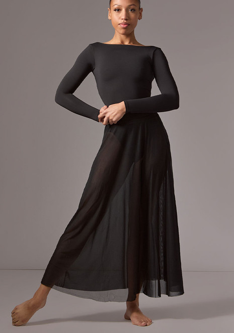 Jupe longue Elise Move Dance Noir Front [Noir]