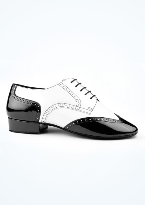 Chaussures de danse homme noir et blanc PortDance 042 Tango Noir-Blanc Side [Noir]