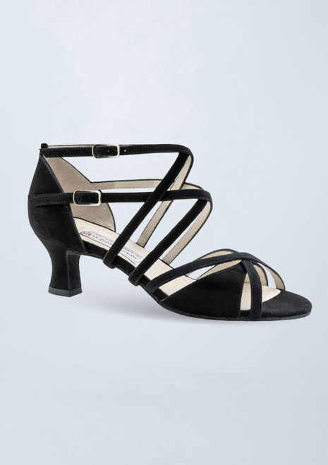Chaussure de danse en daim Werner Kern Niki â€“ 5,5â€¯cm Noir Front [Noir]