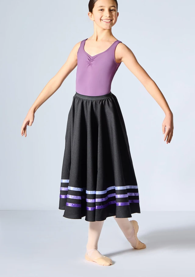 Jupe de danse de caractÃ¨re RAD Violet Front [Violet]