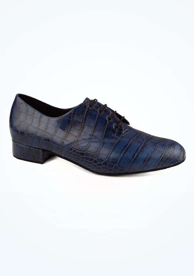 Chaussures danse de salon effet croco pour hommes Freed - bleu Bleue Principal [Bleue]