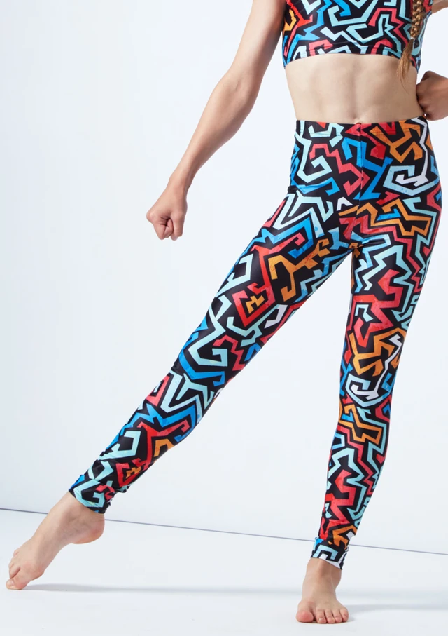 Legging à motifs pour filles Alegra Avant [A motifs]