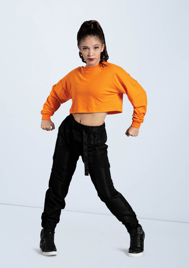 Weissman Cropped Long Sleeve Tee [Orange]