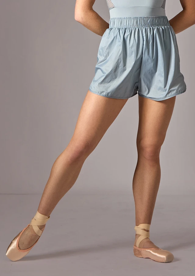 Short de rétention de chaleur Move Dance Nichelle Bleu Pale Front [Bleue]