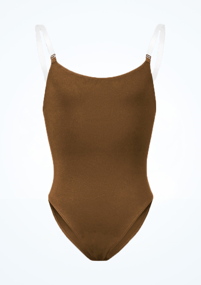 Body fille Bloch Auva Caramel Au Beurre Avant [Marron]