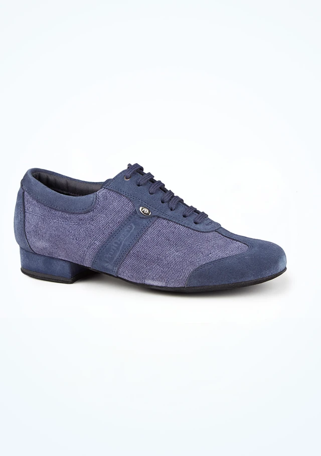 Chaussures de danse homme en daim et tissu jean PortDance Pietro Street