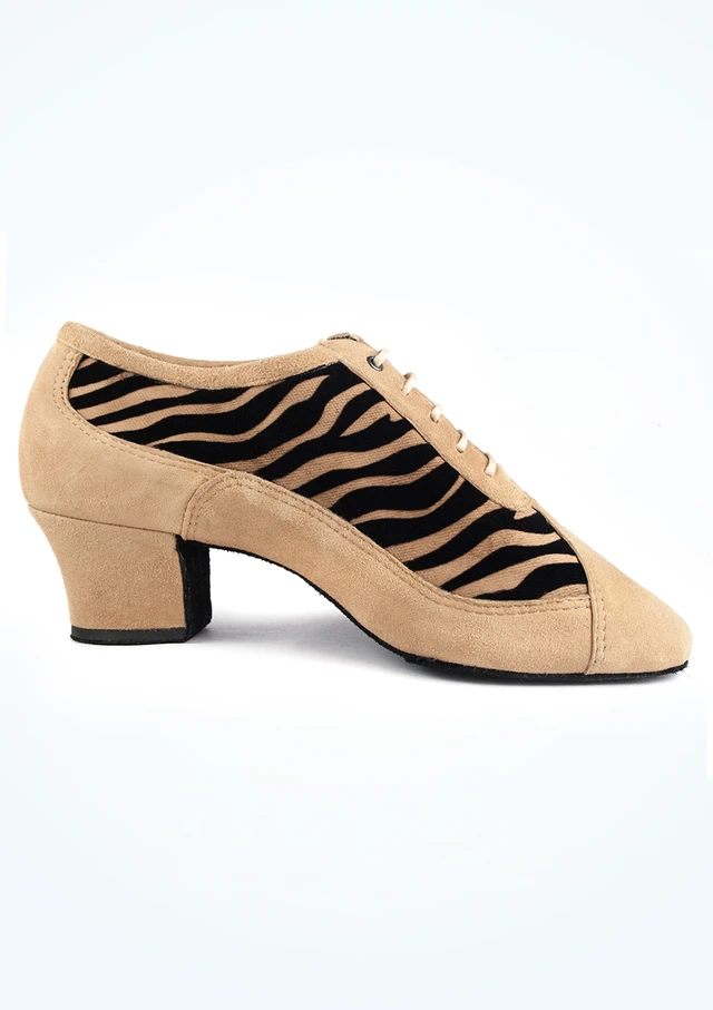 Chaussures d'entraînement imprimé tigre PortDance 703 [Marron]