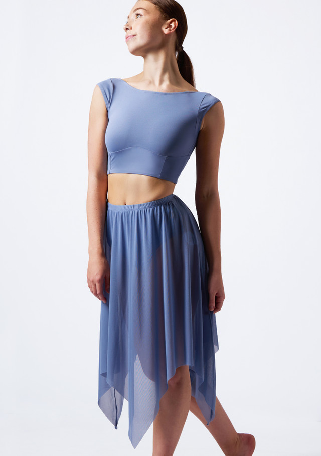 Jupe Move Dance Sylvia Bleue Front [Bleue]