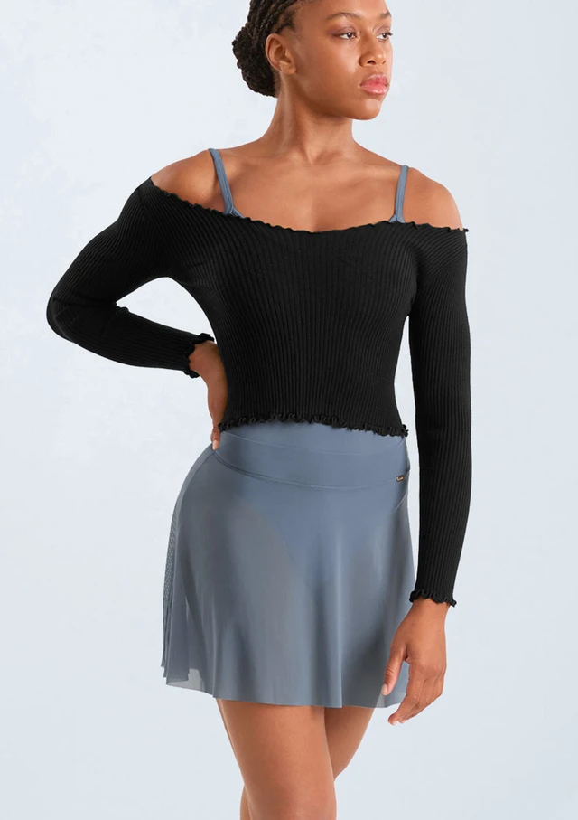 Jupe en maille Mirella Dusty Grey Front [Gris]