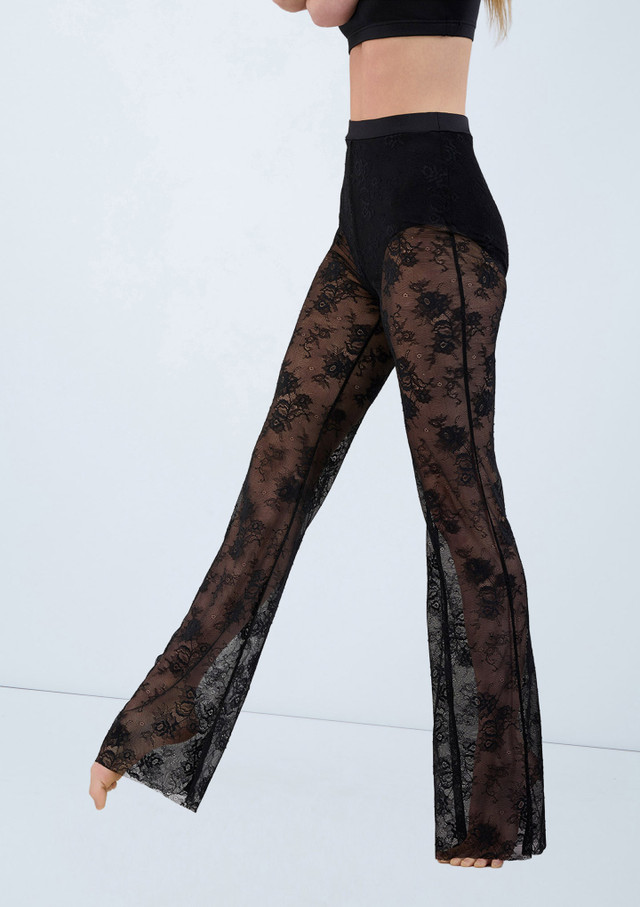 Weissman Floral Lace Pant Noir [Noir]