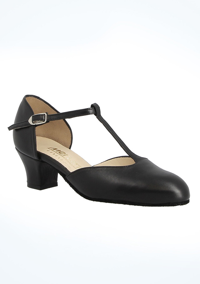 Chaussures danse de salon Merlet Eva - 4,5cm Noir Avant [Noir]