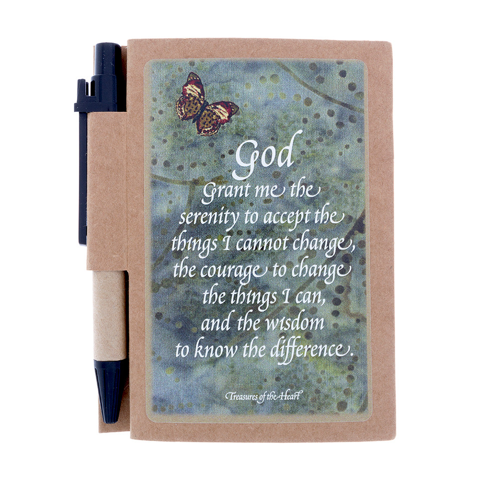 Serenity Prayer - Forest - Butterfly - Journal - treasuresoftheheart.co