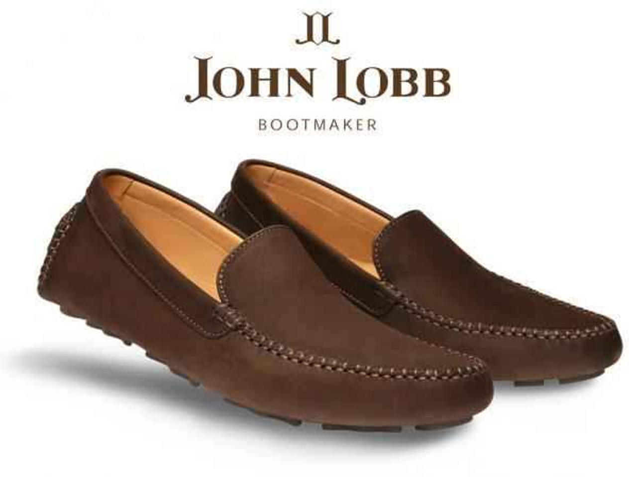 Brand New John Lobb Driver - Brown Suede