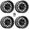 SET OF 4 RACELINE PODIUM BEADLOCKS 4/156 14X7 5+2 BLACK 