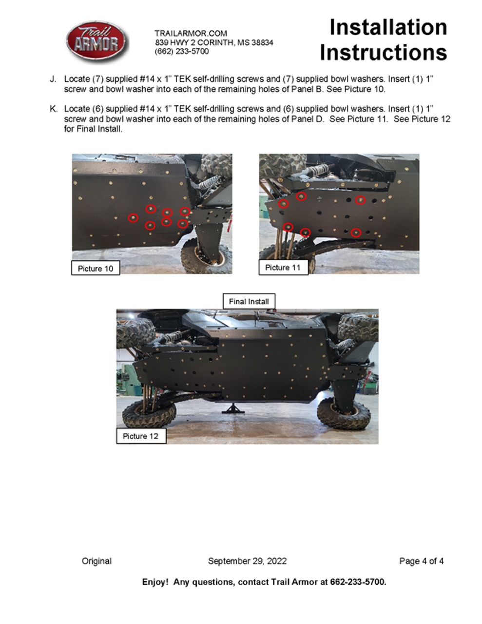  2023 Kawasaki KRX 4 Full Skids with Integrated Side Skid Plates By Trail Armor