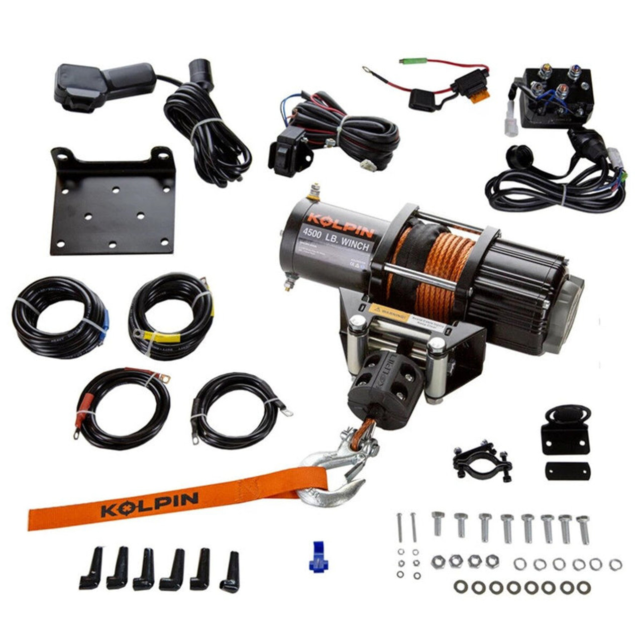 Kolpin 4500 lb Synthetic Rope Winch Kit 