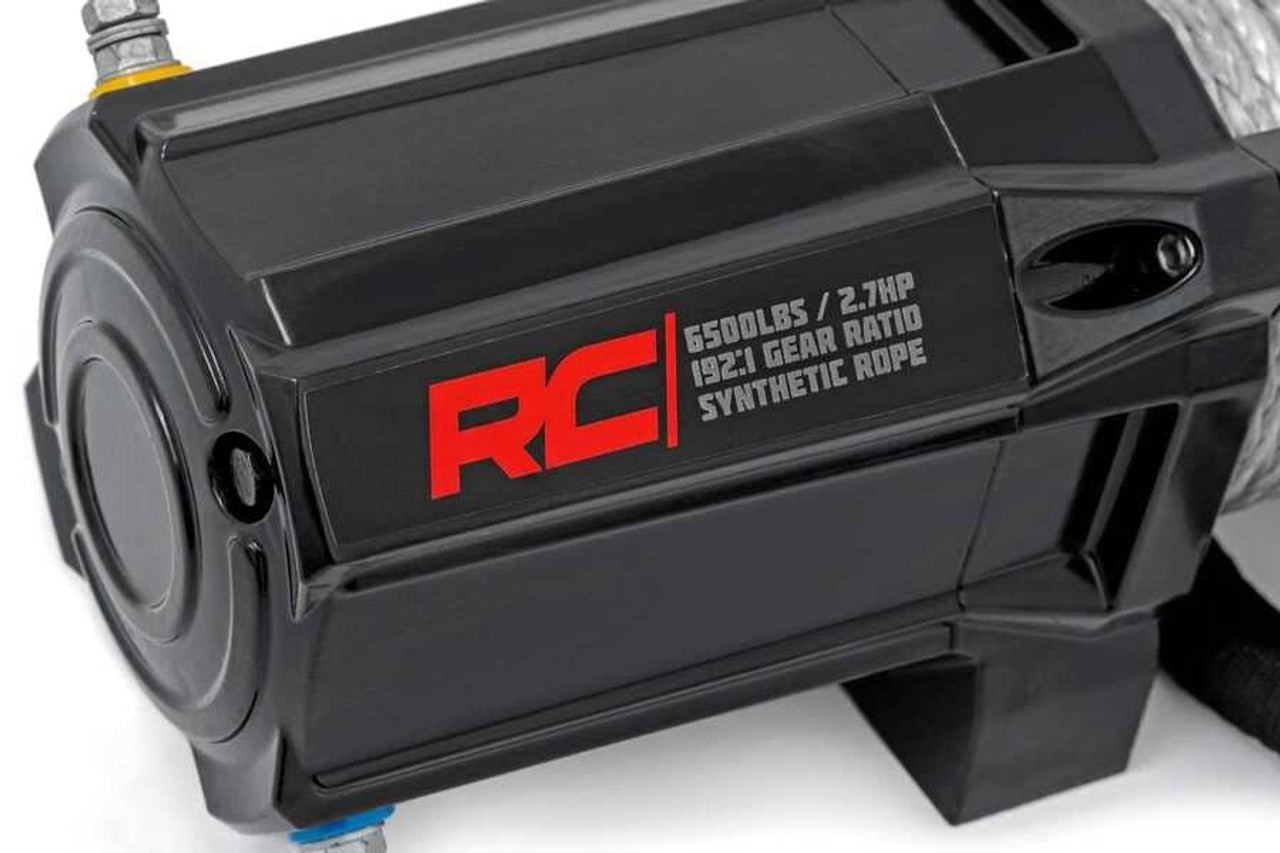 Rough Country 6500-LB UTV Synthetic Rope Winch With Remote 