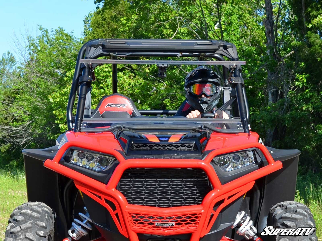 Polaris RZR XP Turbo Scratch Resistant Flip Windshield