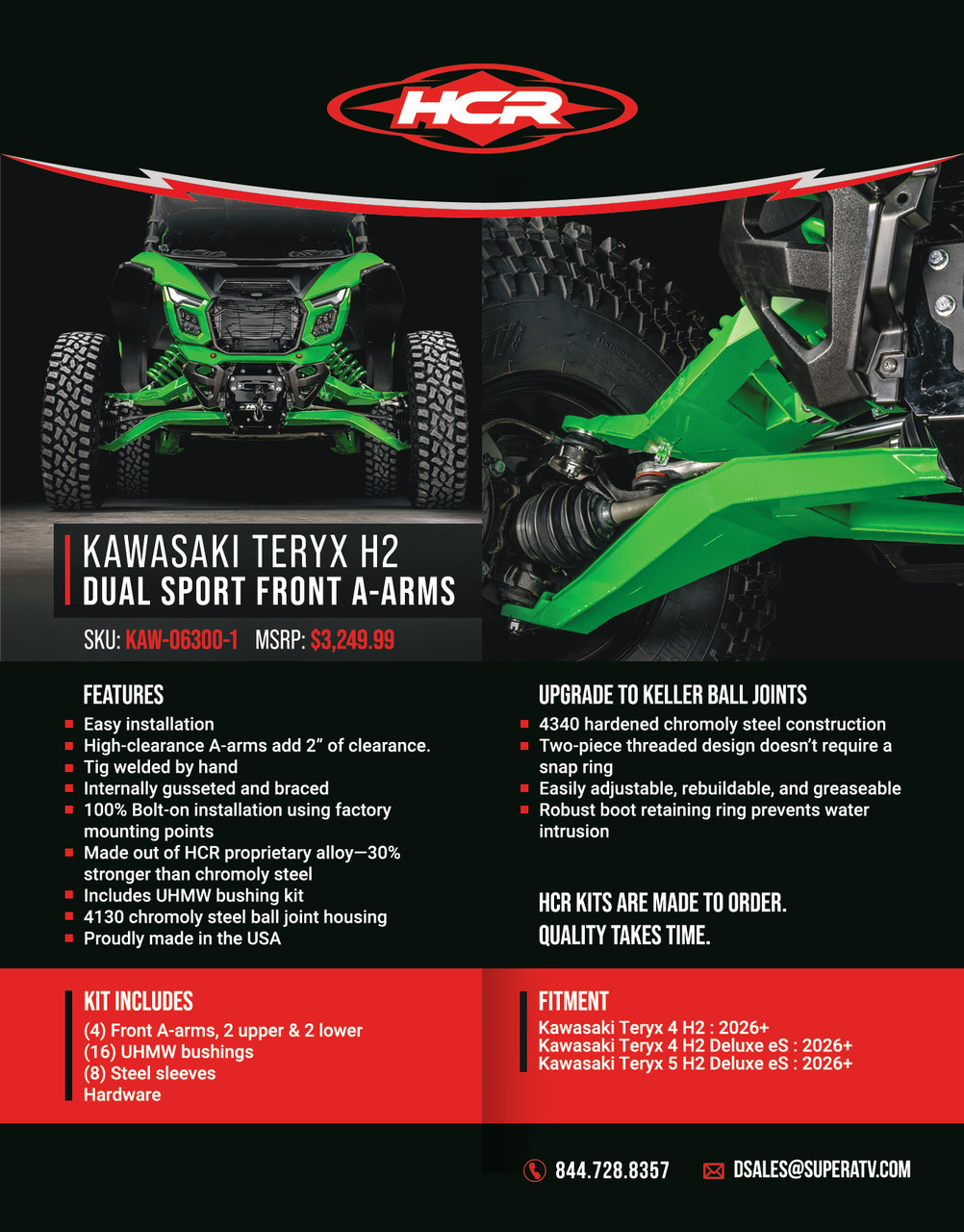 Kawasaki Teryx H2 Dual Sport Front A-Arms