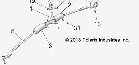 Polaris Turbo/ Turbo S 2 and 4 OE Steering Rack(2019) - All Thingz UTV