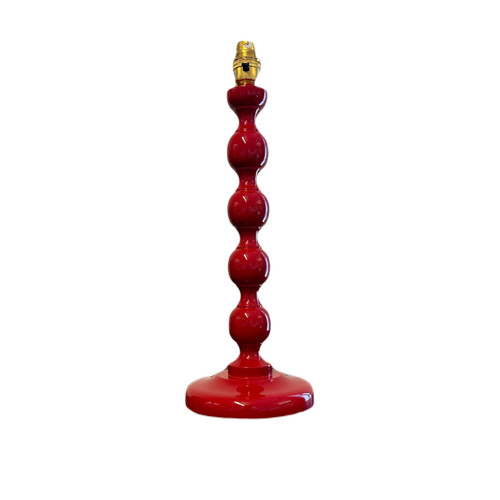 Painted Bobbin Lamp - Cherry Red