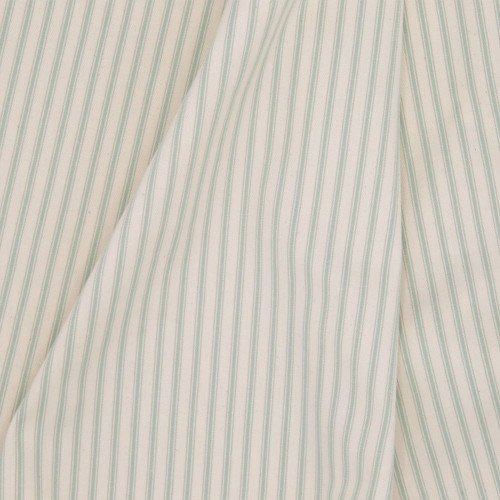 Ticking Stripe Mint Fabric Sample - bluebellgray