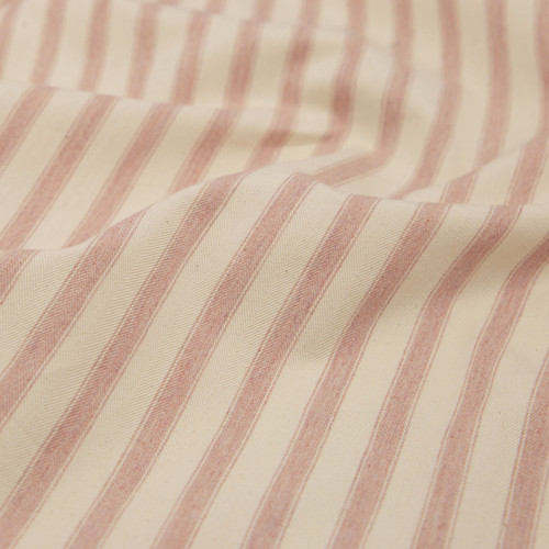 Ticking Stripe Pink Fabric Sample - bluebellgray