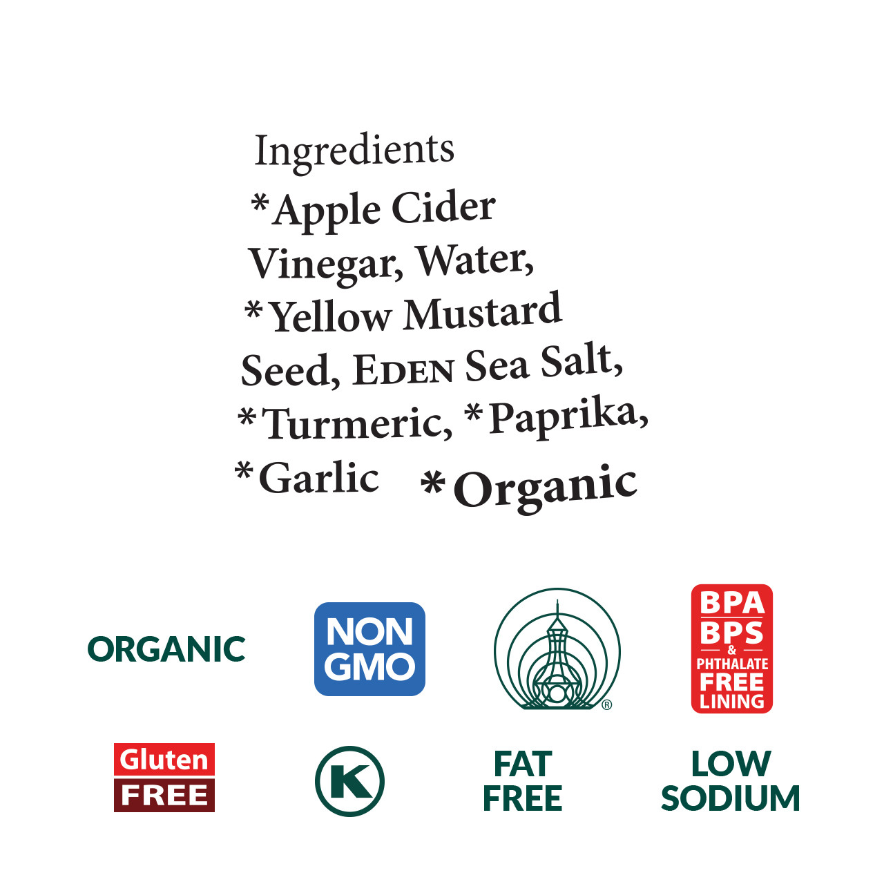 Yellow Mustard, Organic - Squeeze Bottle