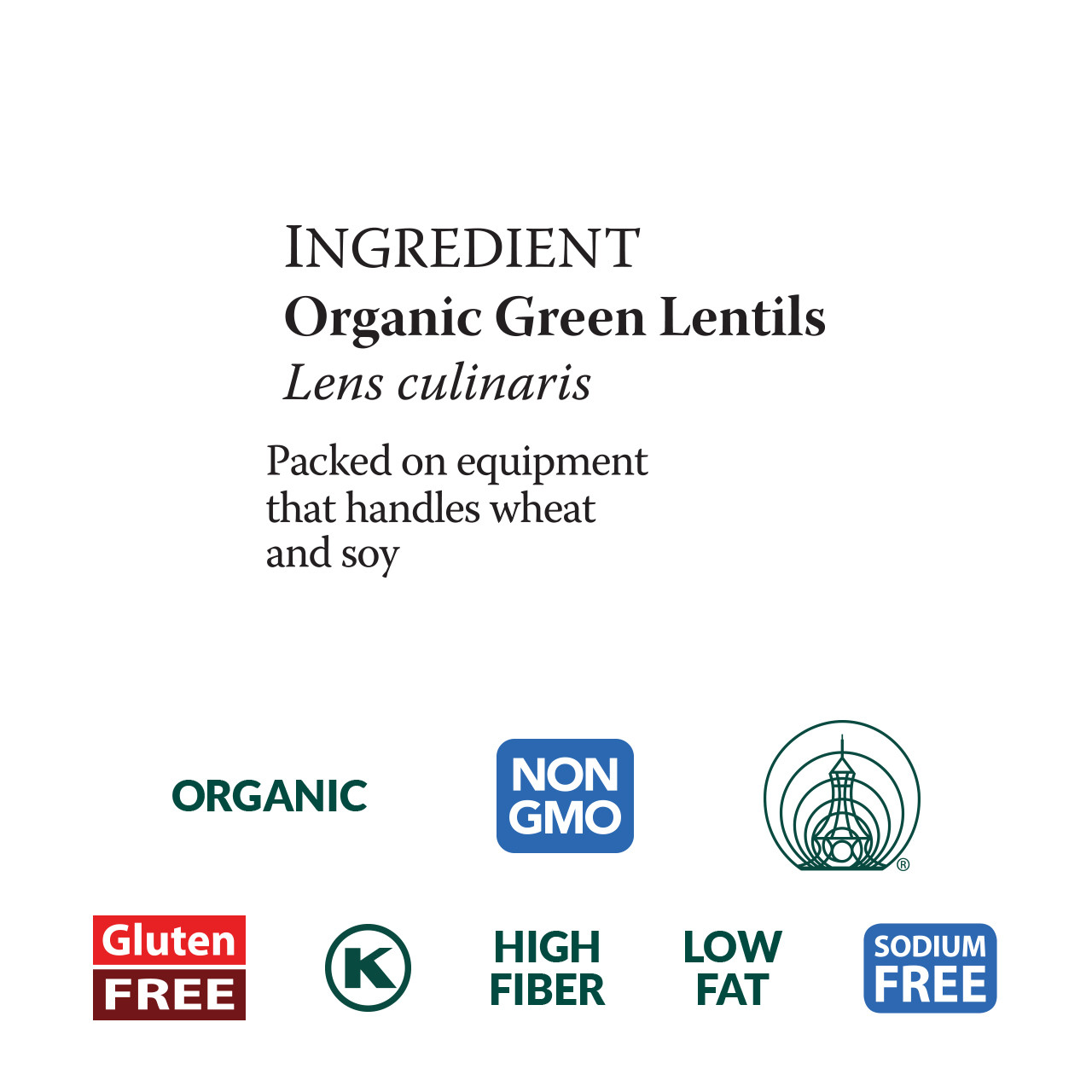 Green Lentils, organic, dry