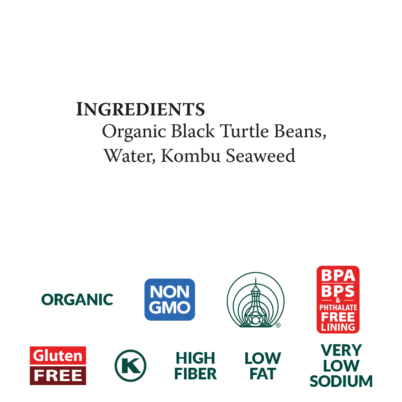 Black Beans, organic, 15 oz