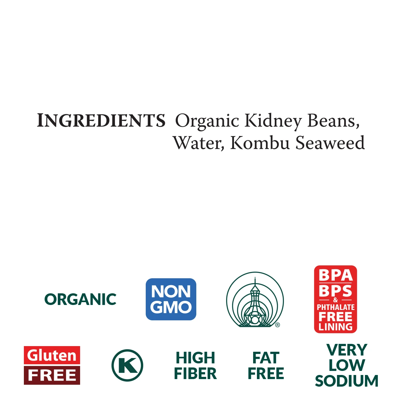 Kidney (dark red) Beans, organic, 29 oz