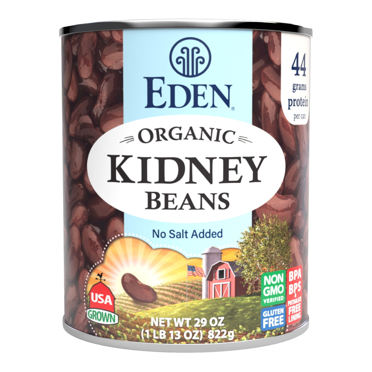 Kidney (dark red) Beans organic, 29 oz