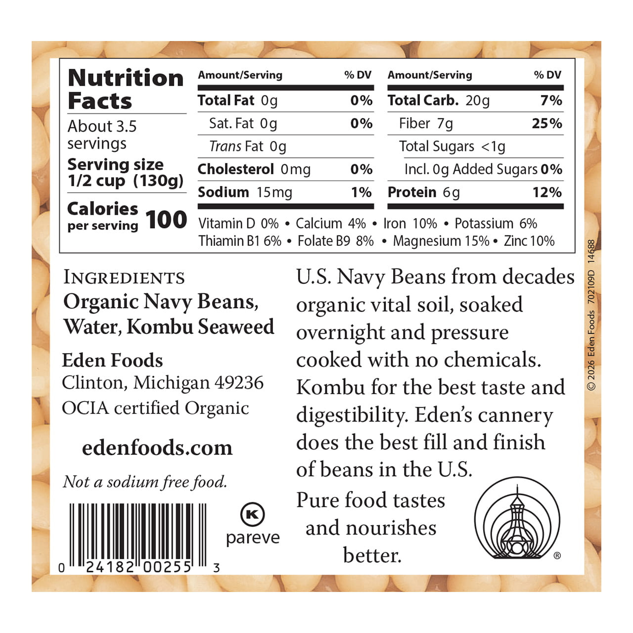 Navy Beans organic, 15 oz