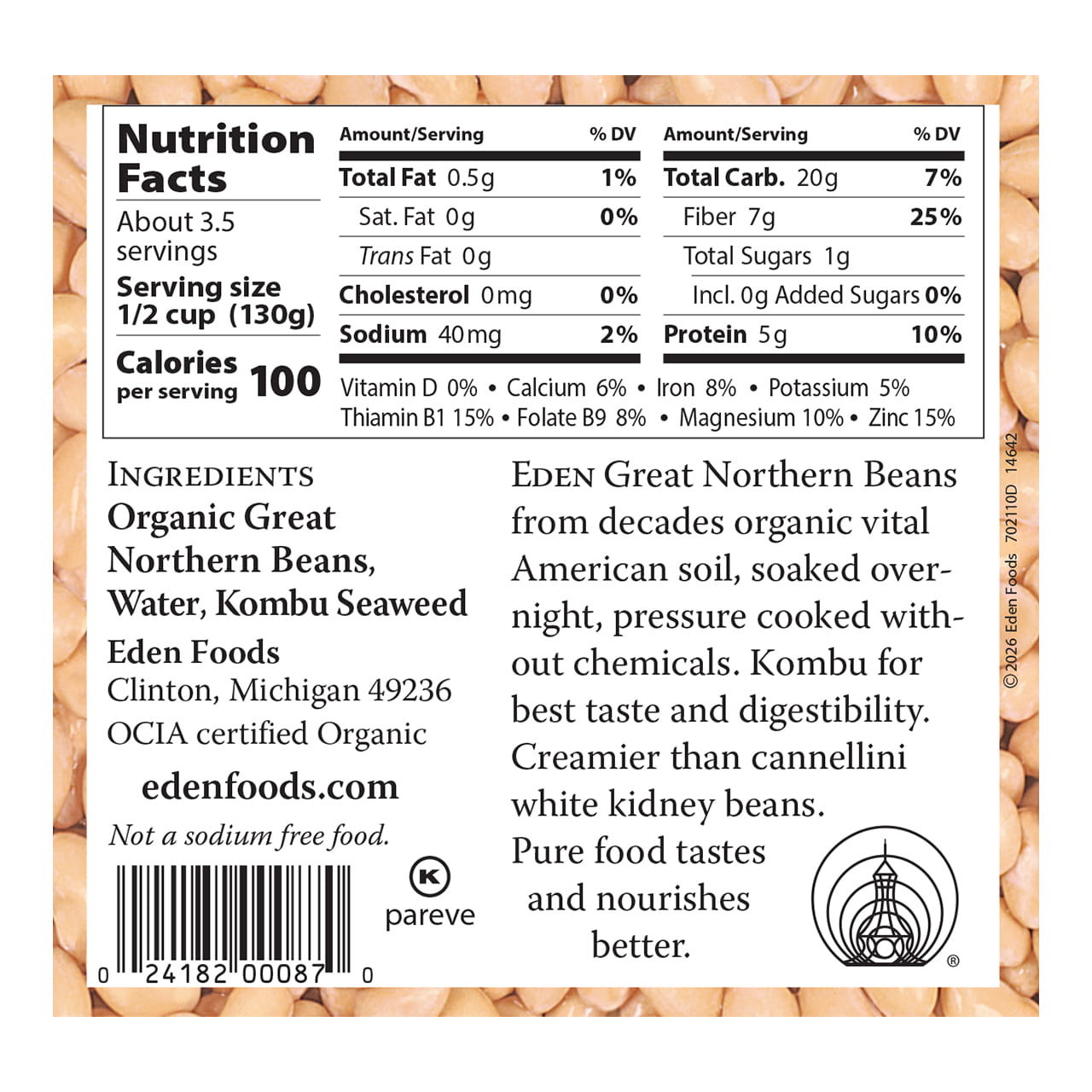 Great Northern Beans organic, 15 oz
