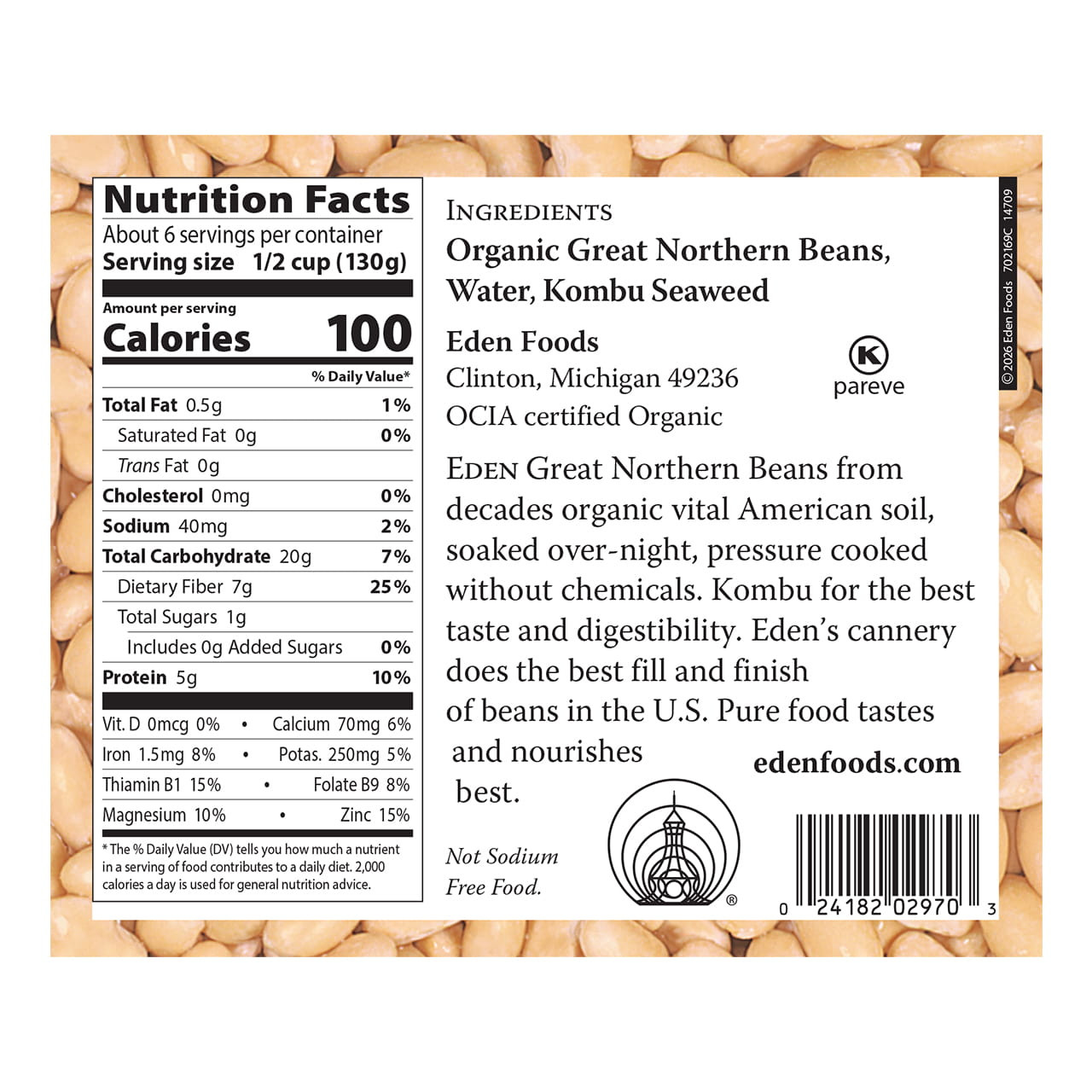 Great Northern Beans organic, 29 oz