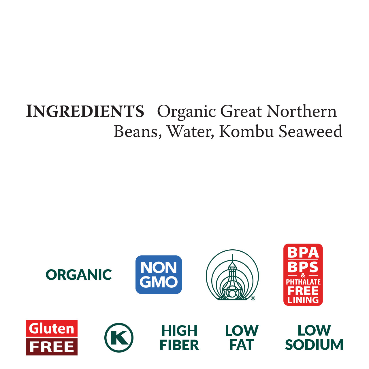 Great Northern Beans organic, 29 oz