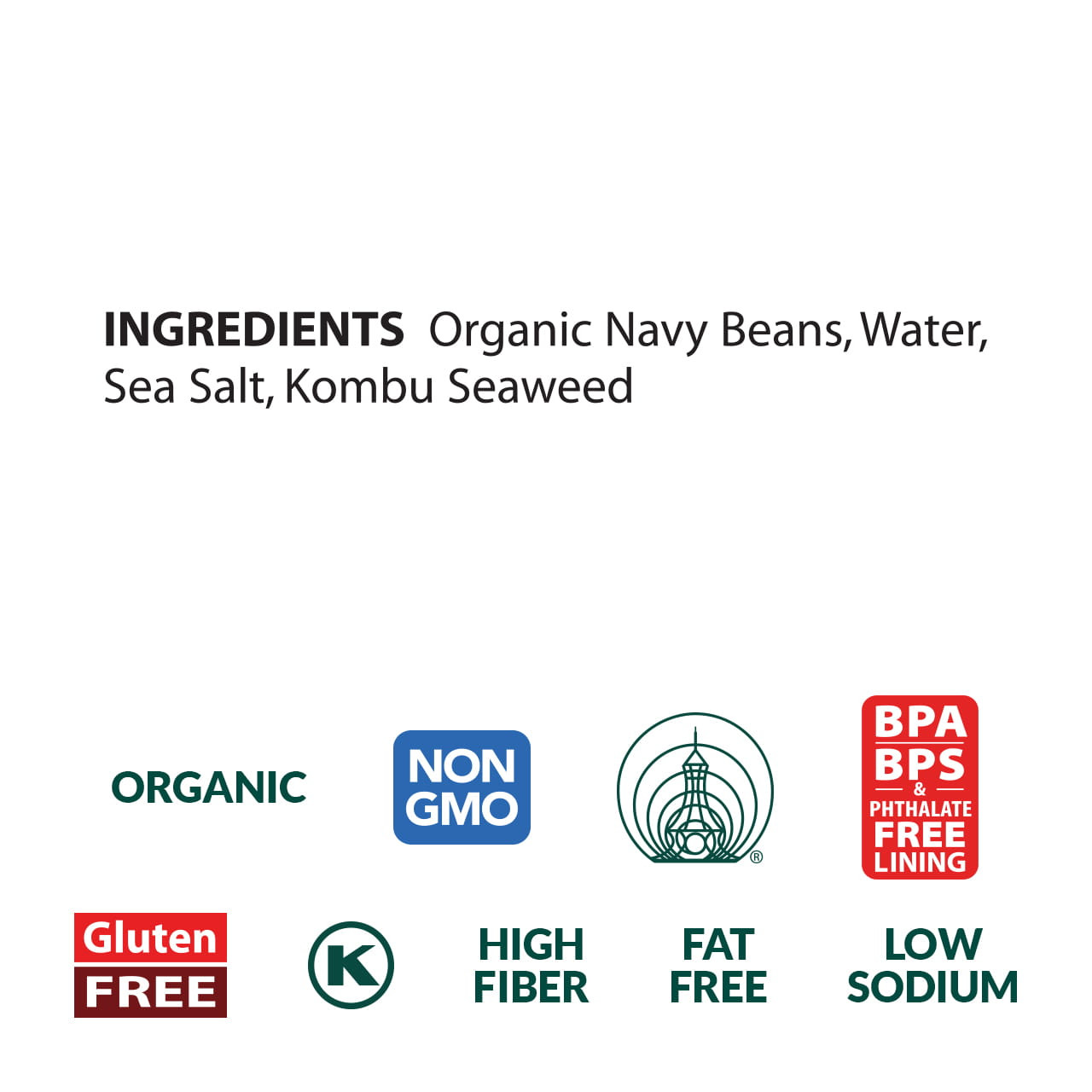 Navy Beans, organic, 108 oz