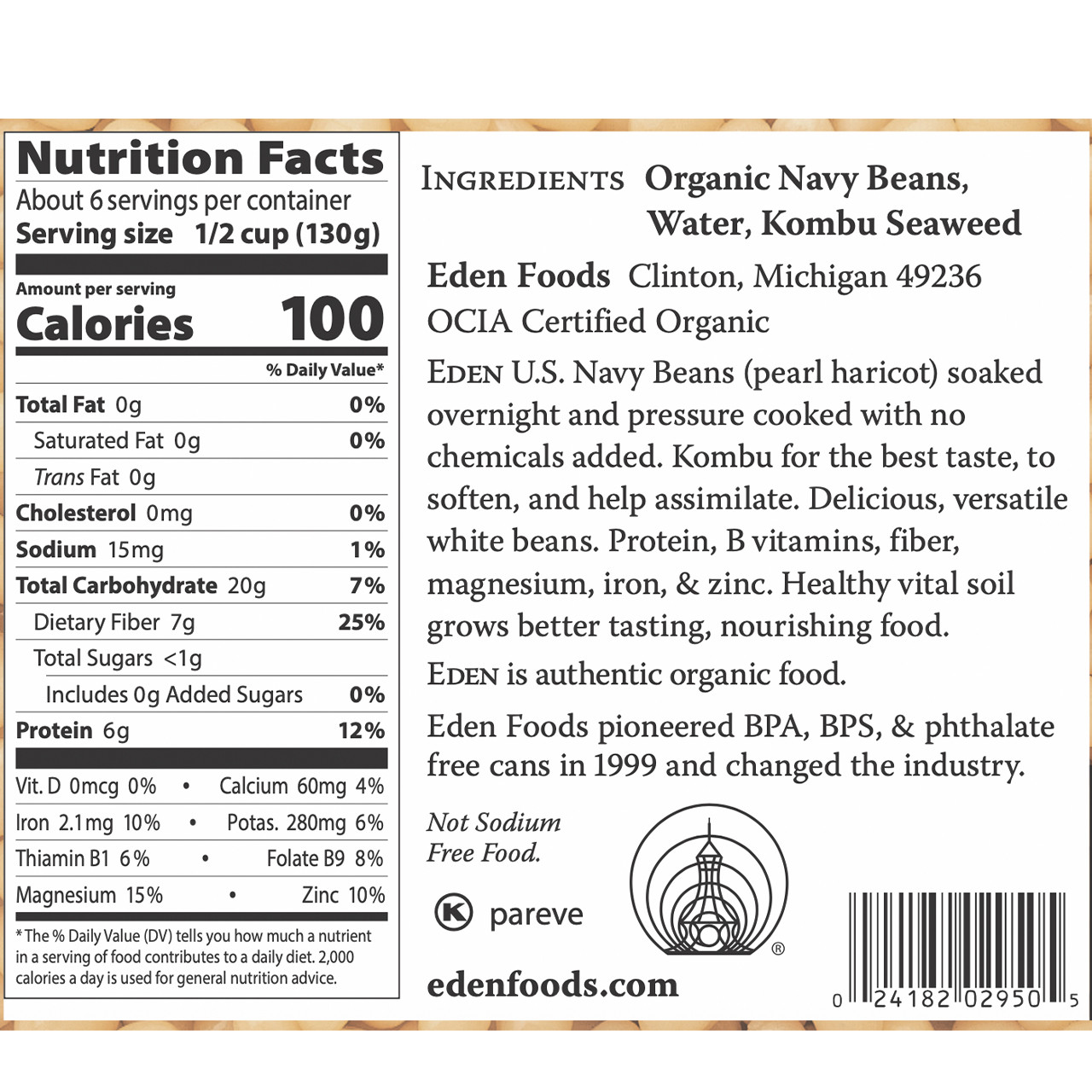 Navy Beans, organic, 29 oz