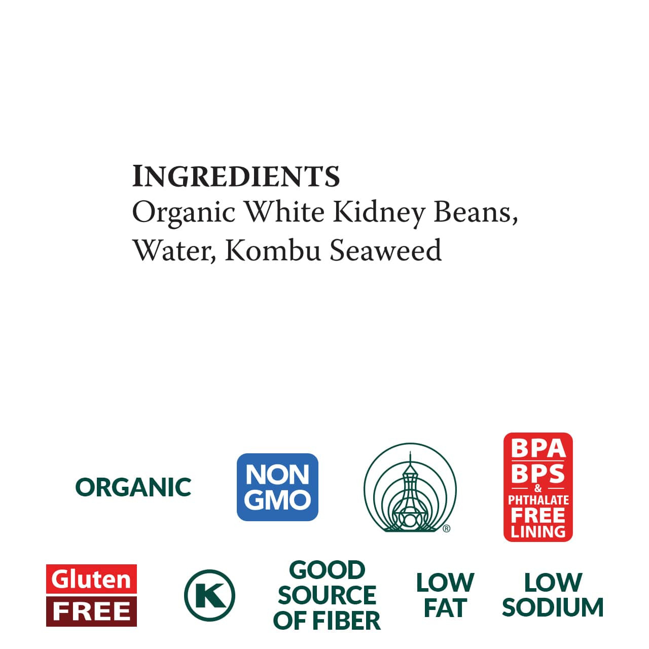 Cannellini (White Kidney) Beans organic, 15 oz