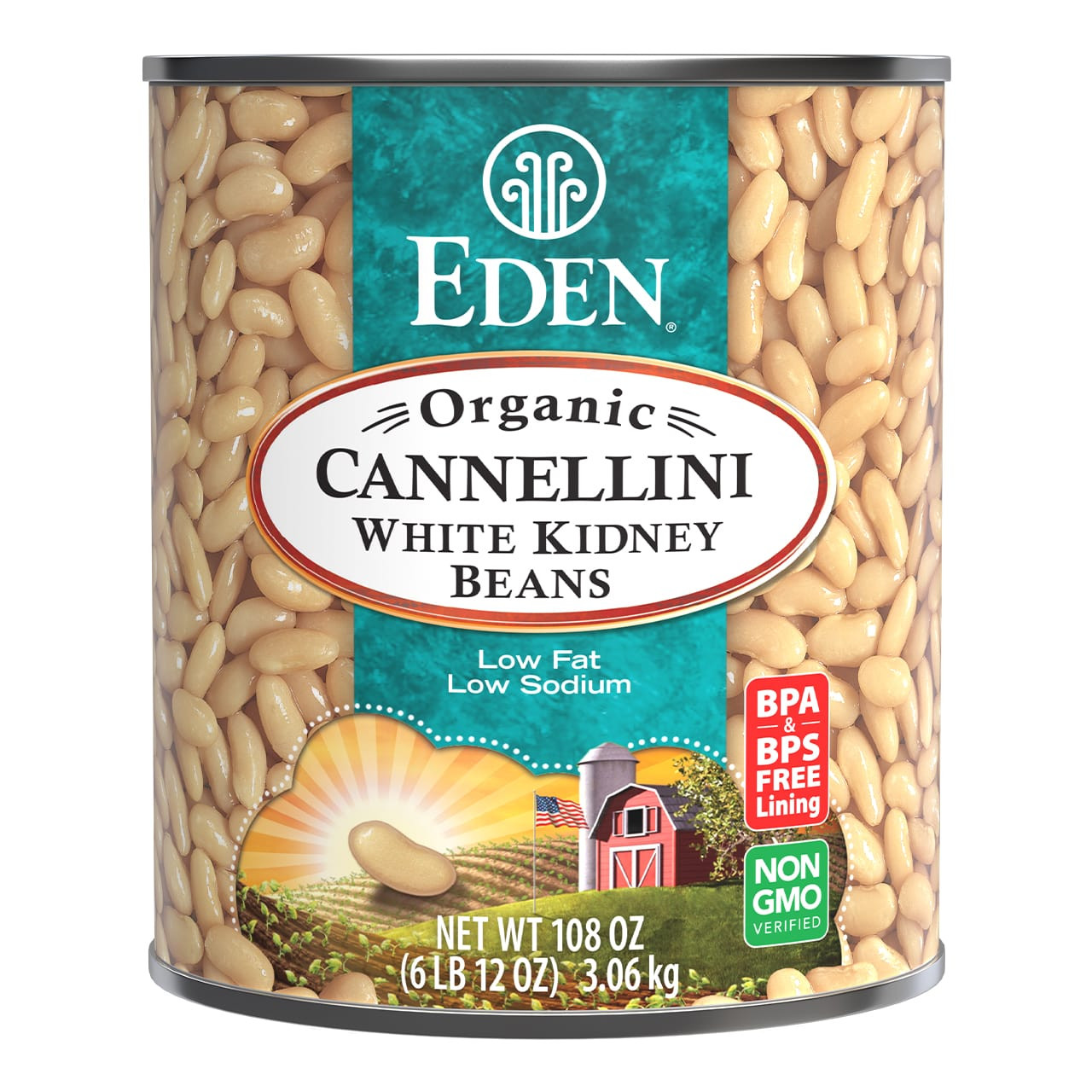 Cannellini (White Kidney) Beans, organic, 108 oz Cannellini (White Kidney) Beans, organic, 108 oz