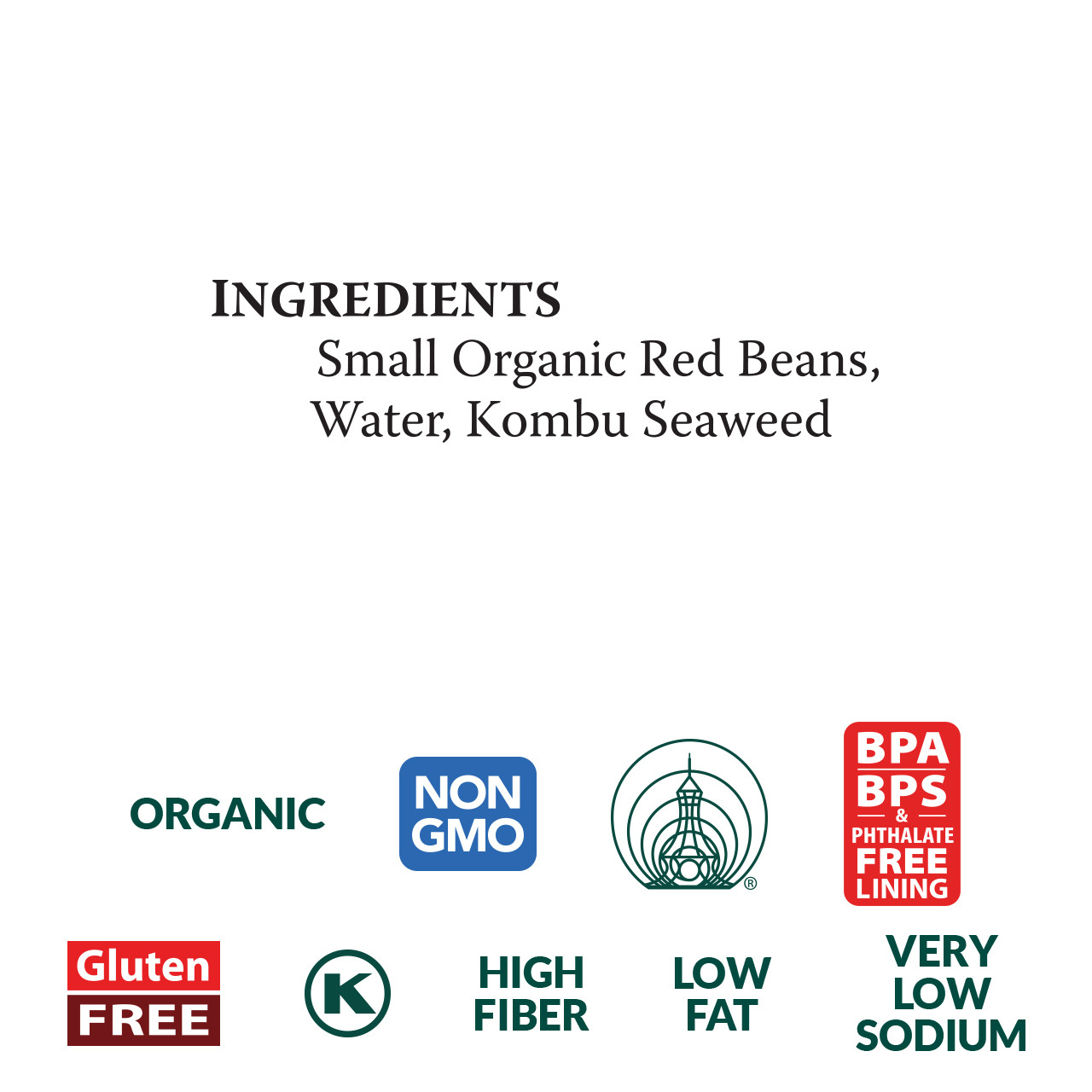 Small Red Beans organic, 15 oz