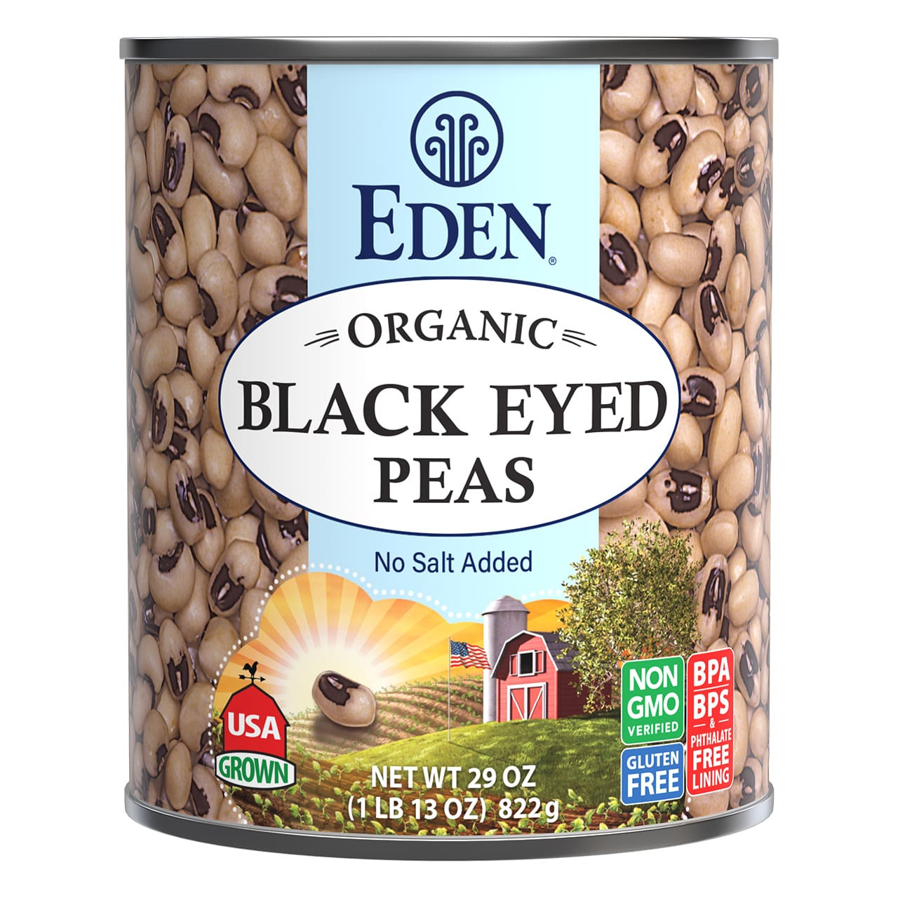 Black Eyed Peas, organic, 29 oz