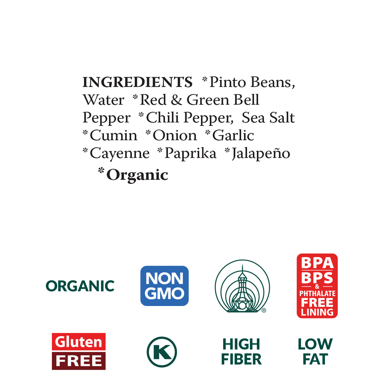Spicy Refried Pinto Beans, organic Spicy Refried Pinto Beans, organic