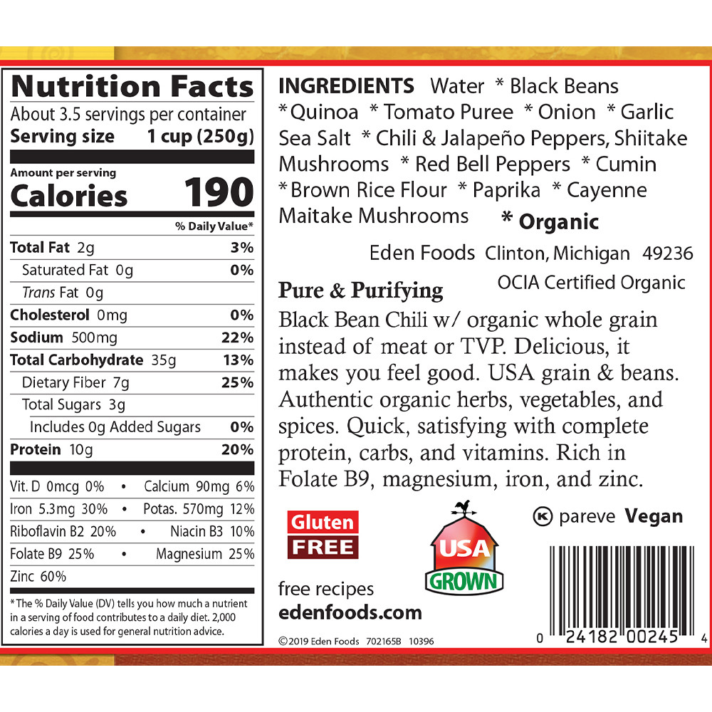Black Bean & Quinoa Chili - 29 oz