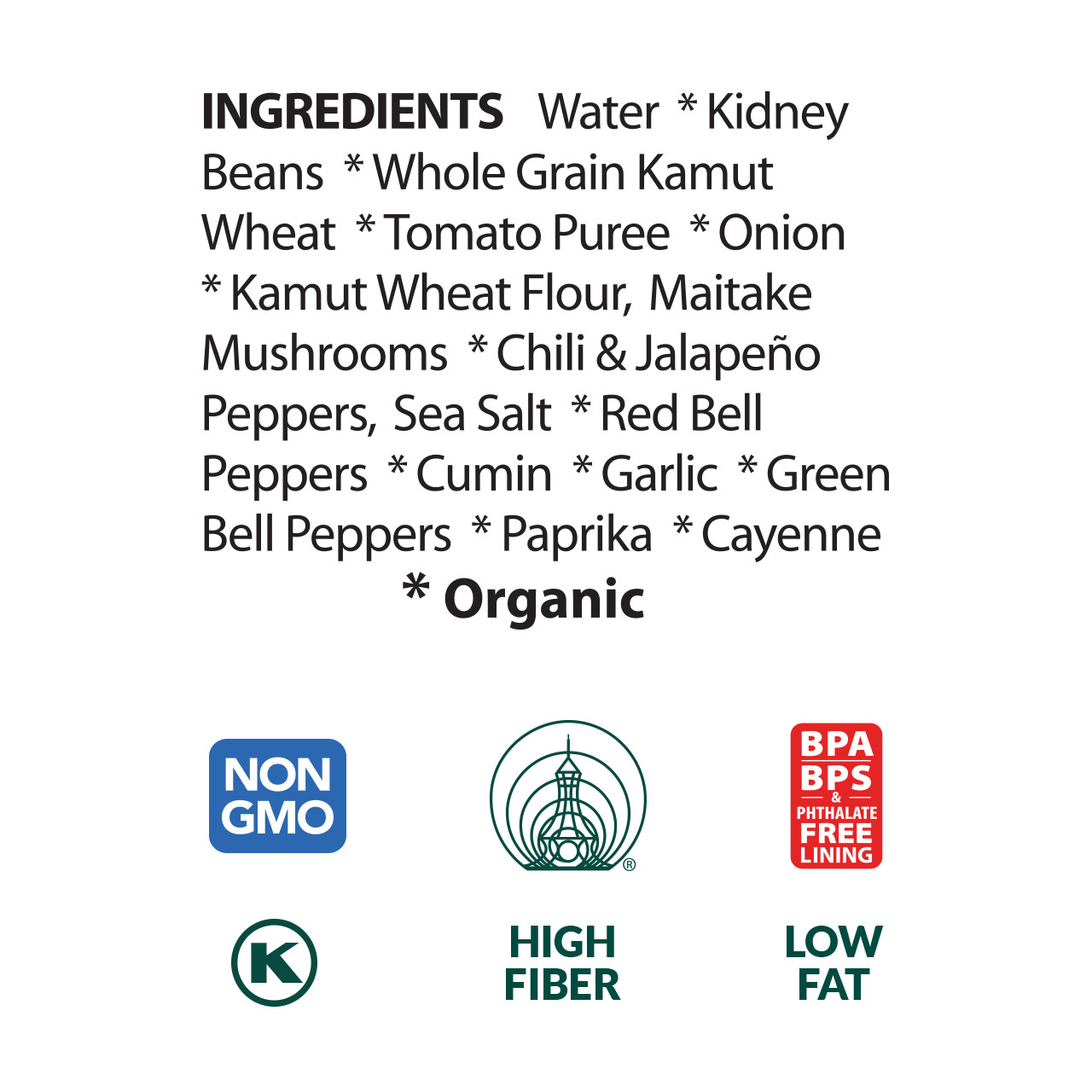 Kidney Bean & Kamut Chili - 14.5 oz Kidney Bean & Kamut Chili - 14.5 oz