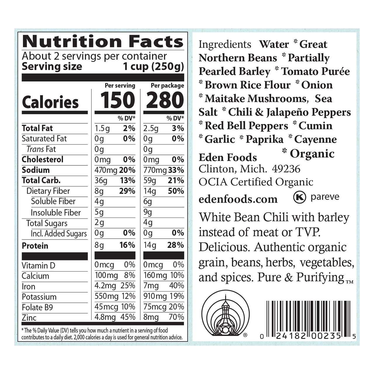 Great Northern Bean & Barley Chili - 14.5 oz