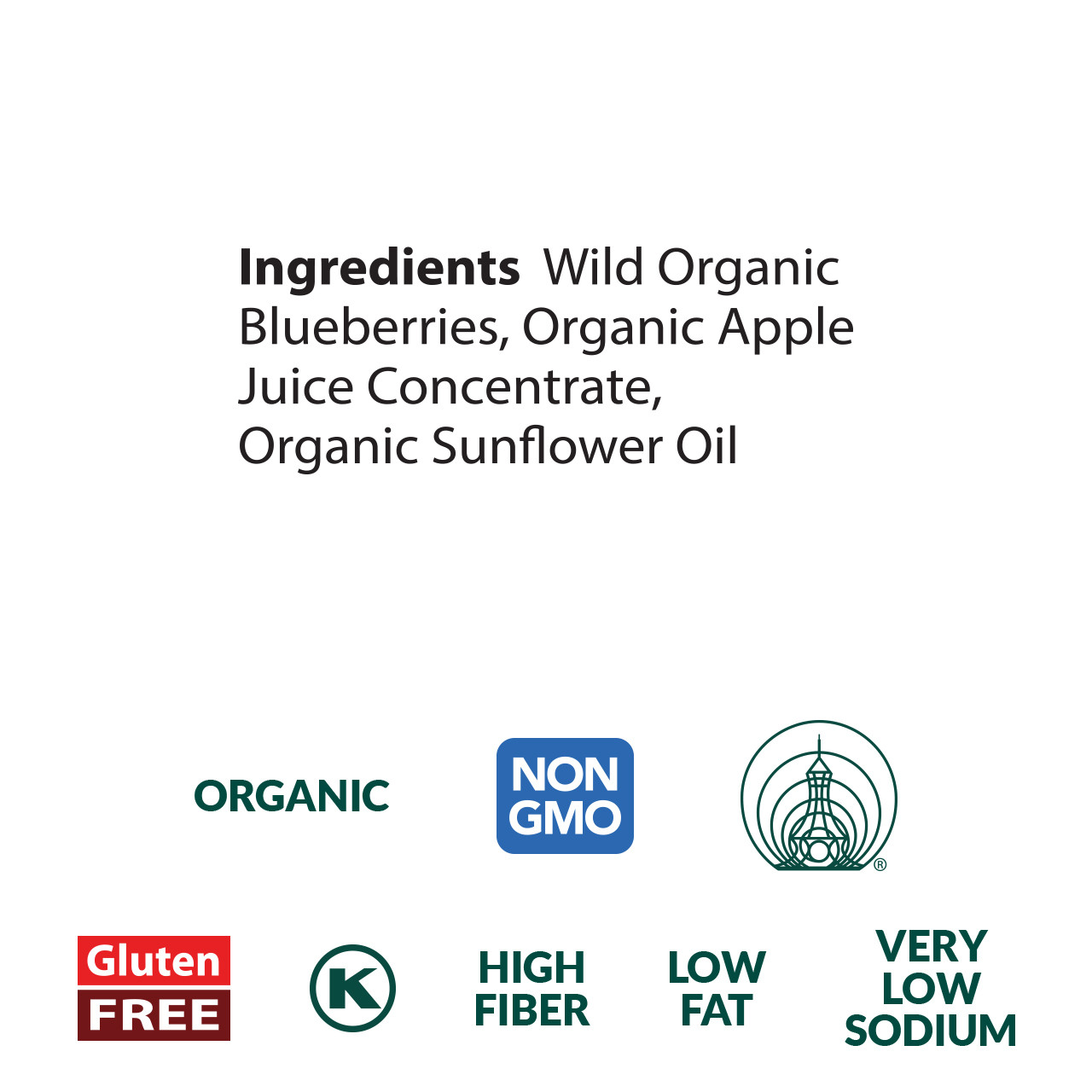 Dried Wild Blueberries, Organic Pocket Snacks - 1 oz
