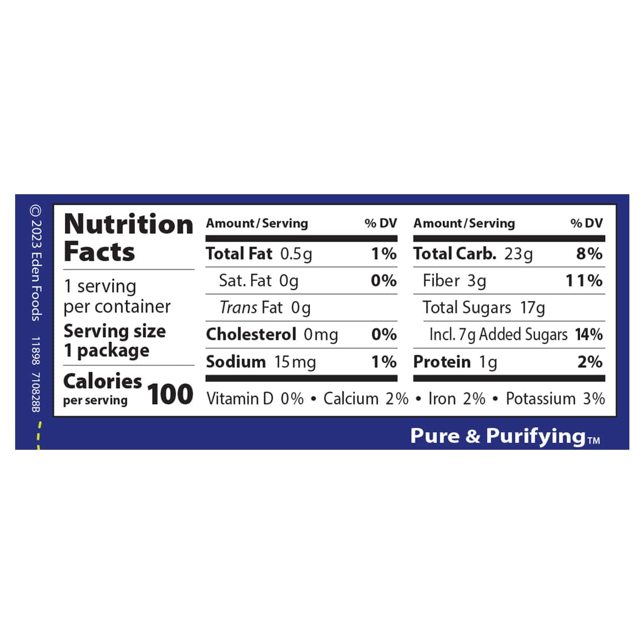 Dried Wild Blueberries, Organic Pocket Snacks - 1 oz